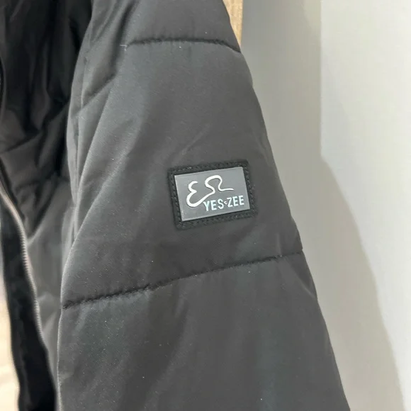 YES ZEE Black Hooded Down Puffer Coat Removable Inner Vest Women’s Size XS NWT - Picture 5 of 10